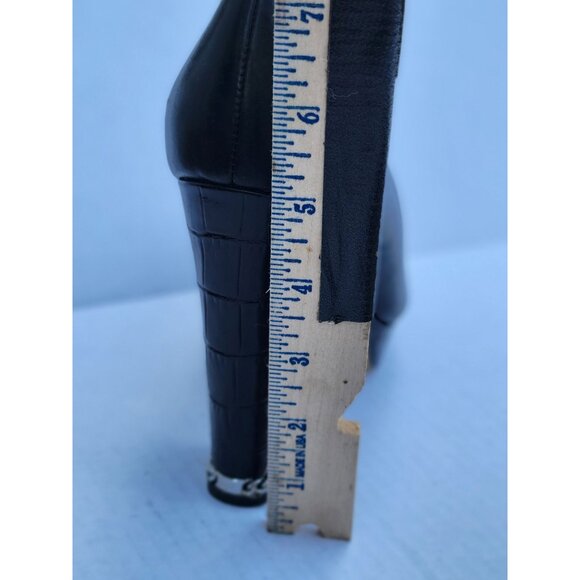 Michael Kors The Jet Set 6 Leather SABRINA Heels Pumps BLACKWOMENS WOMANS 8½ M - Picture 10 of 15